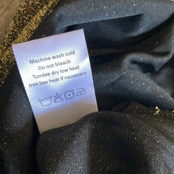 NWT Ninexis Lurux Cross Over Spagetti Strapped Dress Honey Gold Sz Sm & Sz Med - Picture 9 of 9